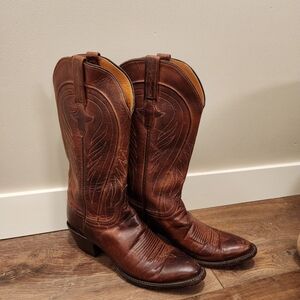 Lucchese Summer Cowboy Classic Boots Handmade Western Leather Women's size 7
